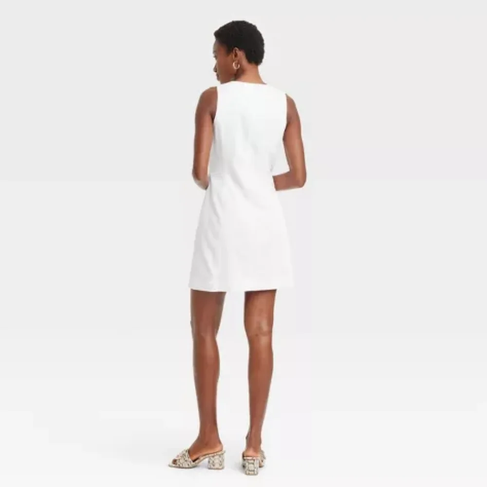 *NWT* A New Day White Mini Vest Dress Sz 1x - Picture 3 of 6